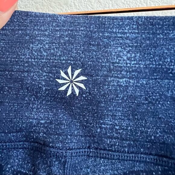 Athleta Blue Printed Activewear Workout Athleisure Pants Leggings Tights Medium - Picture 8 of 10